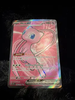 Pokemon Mew EX 2023 TCG Full Art Holo Rare Card 193/165 Scarlet & Violet 151 - Image 1