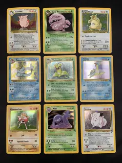 Vintage Holo Rare Pokemon Card Lot 1999/2000 - Base Set, Jungle, Fossil - MP/HP - Image 1
