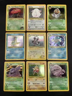 Vintage Pokemon Cards Holo Rare WOTC Lot - Gym Heroes, Team Rocket, Fossil MP/HP - Image 1