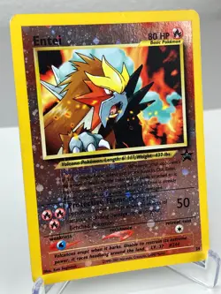 Entei 34/53 WOTC Movie Promo Reverse Holo Pokemon Card - Heavily Played - Image 2
