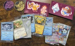 Pokemon 2025 Holiday Calendar Promos: coins, stamped cards, stickers - NO PACKS - Image 2