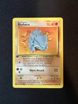 1st Edition Rhyhorn 61/64 Jungle Pokemon Card NM/Mint (pack fresh) - Image 1