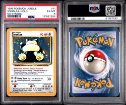 Snorlax 11/64 - Jungle - No Symbol - Holo - Pokemon Card - PSA 6 EX-MT - Image 3
