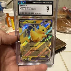 Pokemon Pikachu TCG Card EX 063/193 Paldea Evolved Double Star - Image 1