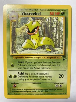 VICTREEBEL Pokemon TCG Trading Card - RARE - 32/130 Base Set 2 - Image 1