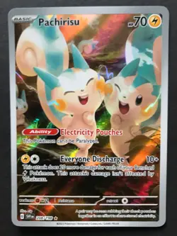 Pachirisu 208/198 Scarlet & Violet Base ILLUSTRATION RARE HOLO Pokemon Card NM - Image 1
