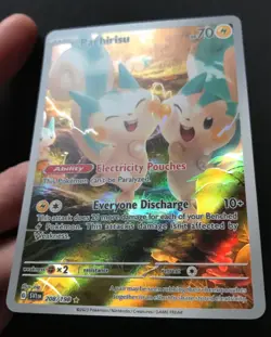 Pachirisu 208/198 Scarlet & Violet Base ILLUSTRATION RARE HOLO Pokemon Card NM - Image 4