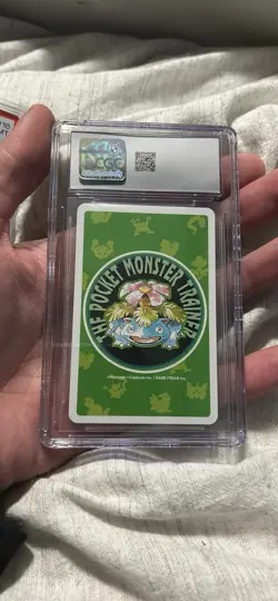 Pokemon playing card Poliwag 3 of hearts green deck venusaur back CGC 10 - Image 2
