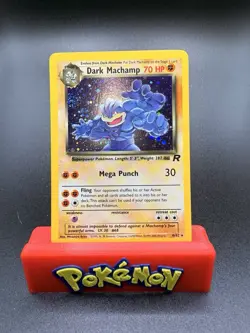 Pokemon TCG Dark Machamp 10/82 Holo Team Rocket WOTC 2000 NM Swirl Vintage !!!!! - Image 1