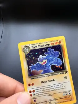Pokemon TCG Dark Machamp 10/82 Holo Team Rocket WOTC 2000 NM Swirl Vintage !!!!! - Image 2