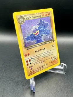Dark Machamp 10/82 *NICE SWIRL* Team Rocket Holo Rare Vintage WOTC Pokemon TCG - Image 3