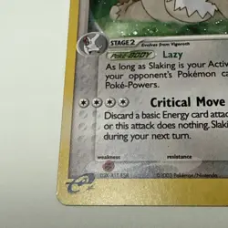 Pokemon TCG 2003 Slaking 12/109 Ruby & Sapphire Rare Holo Lightly Played - Image 2