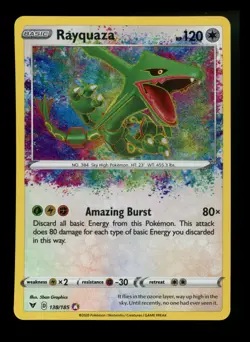 Rayquaza 138/185 Vivid Voltage 2020 Amazing Rare Holo Pokemon Card TCG - Image 1