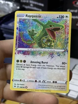 Rayquaza 138/185 Vivid Voltage 2020 Amazing Rare Holo Pokemon Card TCG - Image 3
