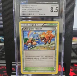 2013 POKEMON BLACK STAR PROMOS WORLD CHAMPIONSHIPS CHAMPIONS FESTIVAL CGC 8.5 - Image 1