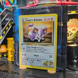 Lt. Surge's Rattata 1st Edition Gym Heroes Pokemon TCG 82/132 Unlimited Common - Image 2