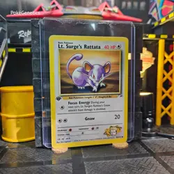 Lt. Surge's Rattata 1st Edition Gym Heroes Pokemon TCG 82/132 Unlimited Common - Image 3