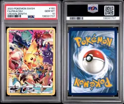 2023 POKEMON SWORD & SHIELD CROWN ZENITH #160 FULL ART/PIKACHU PSA 10 - Image 3