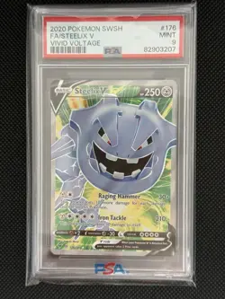 Steelix V - 176/185 - 2020 Pokemon Vivid Voltage SWSH - PSA 9 - Image 1
