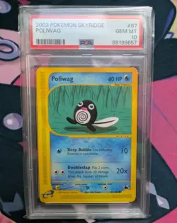 Pokemon Poliwag 87/144 Skyridge PSA 10 Vintage! Gem Mint Population Of Only 46!! - Image 1