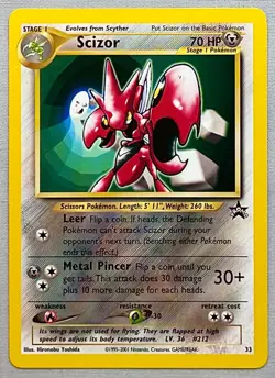 Pokemon Scizor #33 - 2001 Wizards Black Star Promo - LP to NM Condition! - Image 1