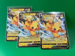 Pokemon TCG Pikachu V SWSH Black Star Promos SWSH285 Holo Promo - Image 3