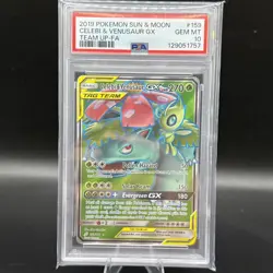 PSA 10 Celebi & Venusaur GX Full Art 159/181 Team Up Pokemon - Image 1