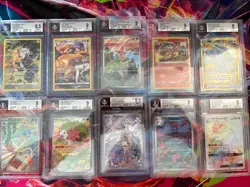 Pokemon 10x Graded Bgs Lot Charizard, Pikachu N More Lot#5 - Image 1