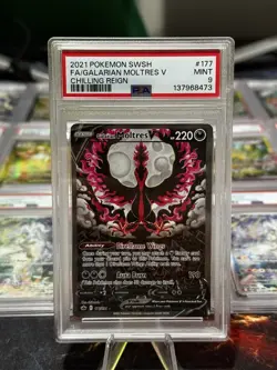 2021 Pokemon SWSH Chilling Reign Galarian Moltres V 177/198 - PSA 9 - Image 1