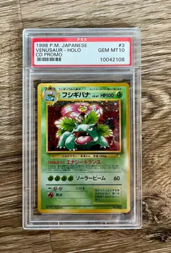 1998 POKEMON JAPANESE CD PROMO #3 VENUSAUR-HOLO, PSA 10 - Gem Mint! - Image 1