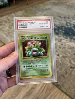 1998 POKEMON JAPANESE CD PROMO #3 VENUSAUR-HOLO, PSA 10 - Gem Mint! - Image 5