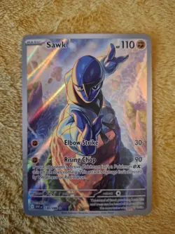 Pokemon Sawk TCG White Flare IR Illustration Rare Card 130/086 Mint Condition - Image 1