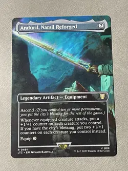 Anduril, Narsil Reforged (Borderless) Commander: the Lord of the Rings: NM - Image 1