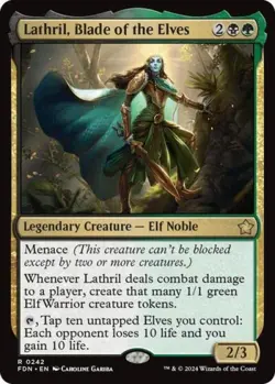 Lathril, Blade of the Elves - NM Foil R : Foundations - Image 1