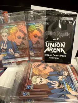 UNION ARENA JUJUTSU KAISEN RELEASE EVENT 38+ Packs 2 Winner Cards 16 Promos 🔥📈 - Image 1