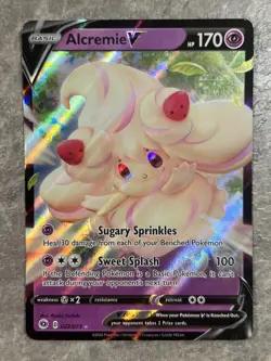 Alcremie V 22/73 Pokemon TCG Rare Champions Path Holo Card (Near Mint) NM - Image 1