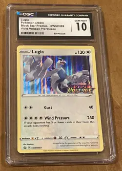 CGC GEM MINT 10 Lugia - (Prerelease) SWSH069 SWSH: Black Star Promo Card Holo - Image 3