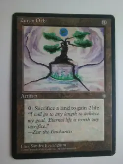 MTG Magic the Gathering English Zuran Orb 1995 Ice Age MP - Image 1