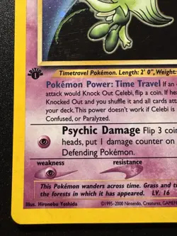 1st Edition Celebi 3/64 Neo Revelation Pokemon Card Holo Foil Rare HP - Image 5