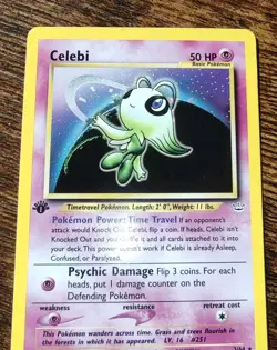 Celebi 1st Edition 3/64 Neo Revelation Holo Rare Pokemon LP/NM - Image 2