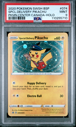 PSA 9 Special Delivery Pikachu SWSH074 Pokemon Center Canada Promo - Image 1