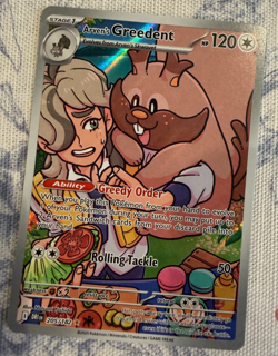 Pokemon SV:10 Destined Rivals 205/182 Arven's Greedent Illustration Rare - Image 1