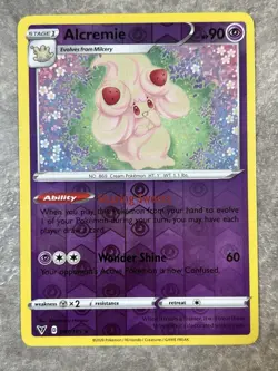 Alcremie 081/185 Swsh04: Pokemon TCG Vivid Voltage Reverse Holo (Near Mint) - Image 1