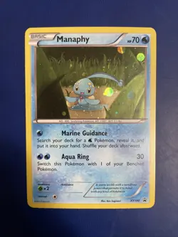 Pokemon TCG XY190 Manaphy Holo Black Star Promo 2017 LP - Image 1