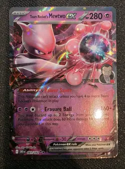 Pokemon TCG Team Rocket’s Mewtwo ex 81/182 Destined Rivals Double Rare *NM* - Image 1
