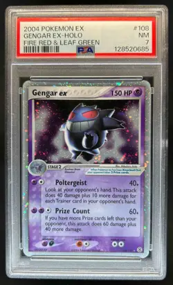 2004 Pokemon EX FireRed & LeafGreen Gengar Holo #108/112 PSA 7 - Image 1