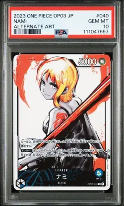 PSA 10 Nami OP03-040 Leader Parallel Mighty Enemies 2023 One Piece Card JPN #643 - Image 1
