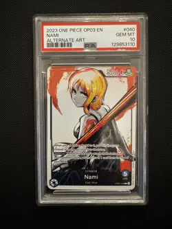 One Piece 2023 OP03-040 Nami Alt Art Leader Gem Mint PSA 10!! Free Shipping! EN. - Image 1