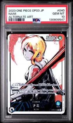 PSA 10 Nami (Alt Art) OP03-040 Pillars of Strength - ONE PIECE Japanese 2023 - Image 1
