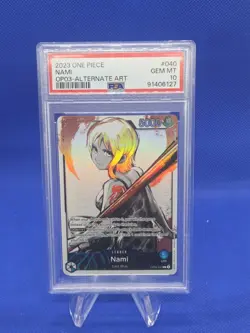 One Piece Pillars of Strength Nami OP03-040 Parallel Alternate Art Leader PSA 10 - Image 1